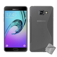 Housse etui coque pochette silicone gel fine pour Samsung Galaxy A3 (2016) + film ecran - TRANSPARENT