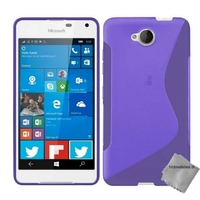 Housse etui coque pochette silicone gel fine pour Microsoft Lumia 650 + verre trempe - MAUVE