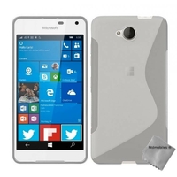 Housse etui coque pochette silicone gel fine pour Microsoft Lumia 650 + film ecran - TRANSPARENT