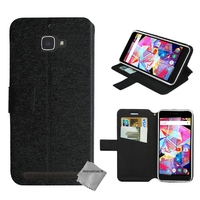 Housse etui coque pochette portefeuille pour Archos Diamond Plus + film ecran - NOIR