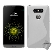 Housse etui coque pochette silicone gel fine pour LG G5 + film ecran - BLANC