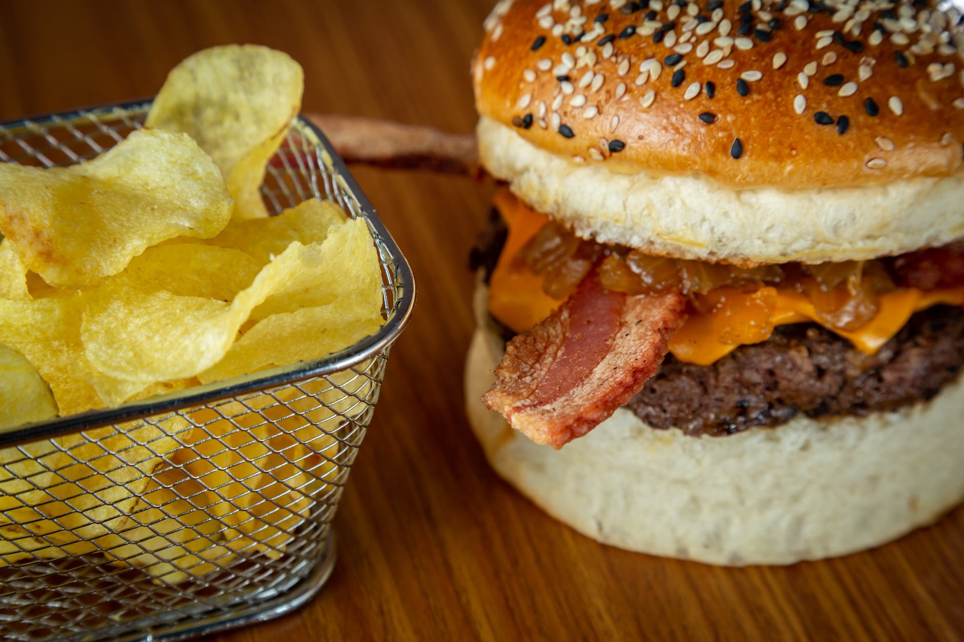 photos gratuites de aliments burger chips