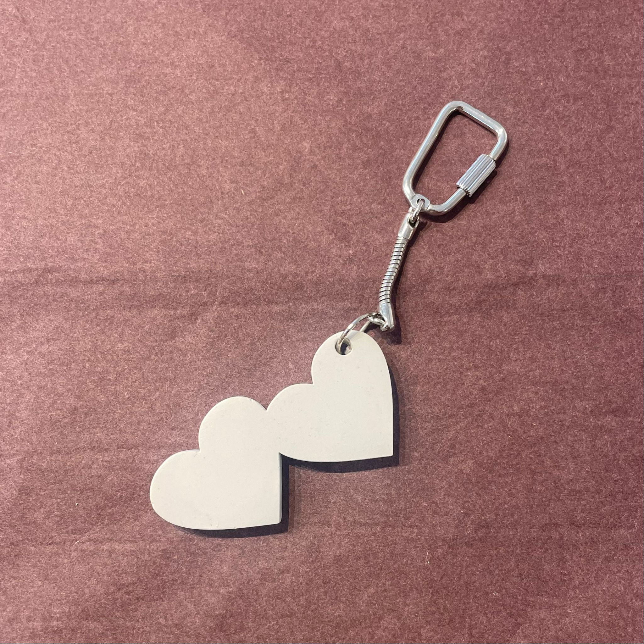 porte clé double coeur