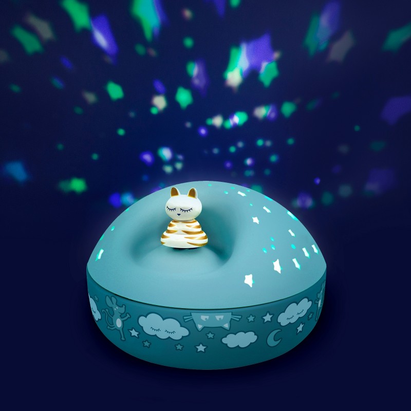 Veilleuse Musicale avec projecteur d\'étoiles - Chat