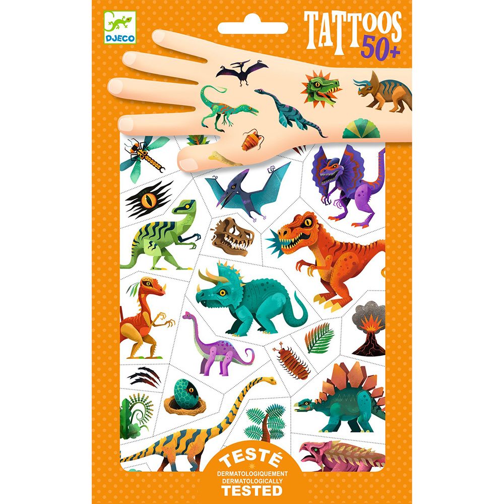 Tatouages éphémères enfant - Dino club