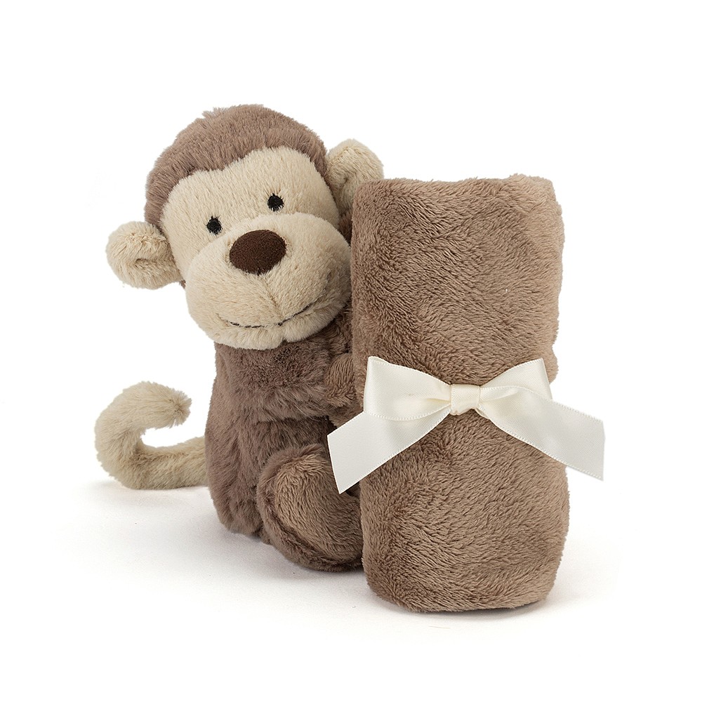 Doudou plat bébé Jellycat Singe - Bashful Monkey Soother - SO4MKNN