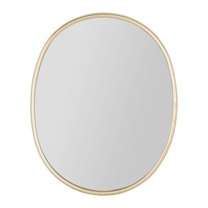 Miroir Métallique Oval Doré 50x42cm