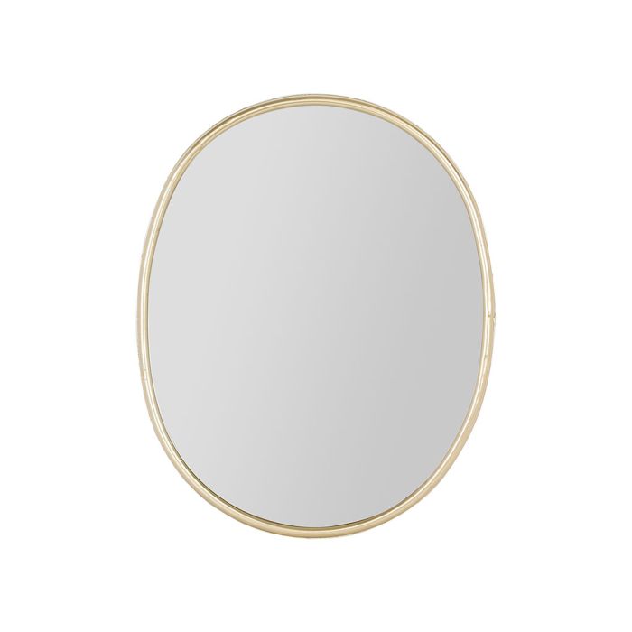 Miroir Métallique Oval Doré 40x35cm
