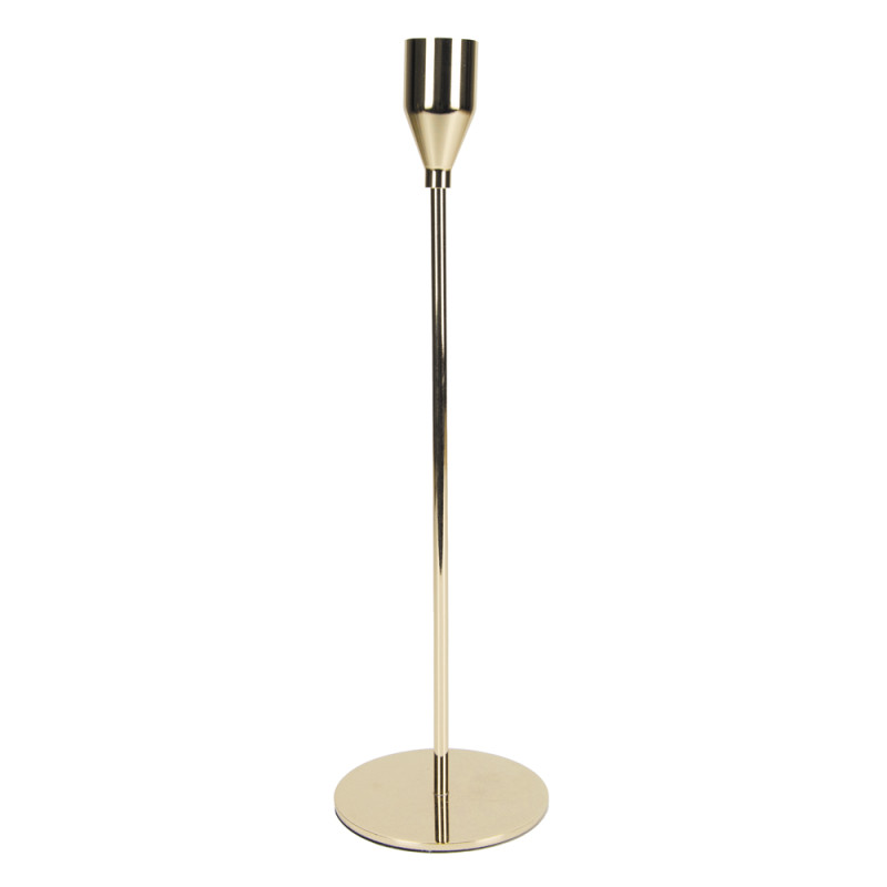 Bougeoir Design Aluminium Doré