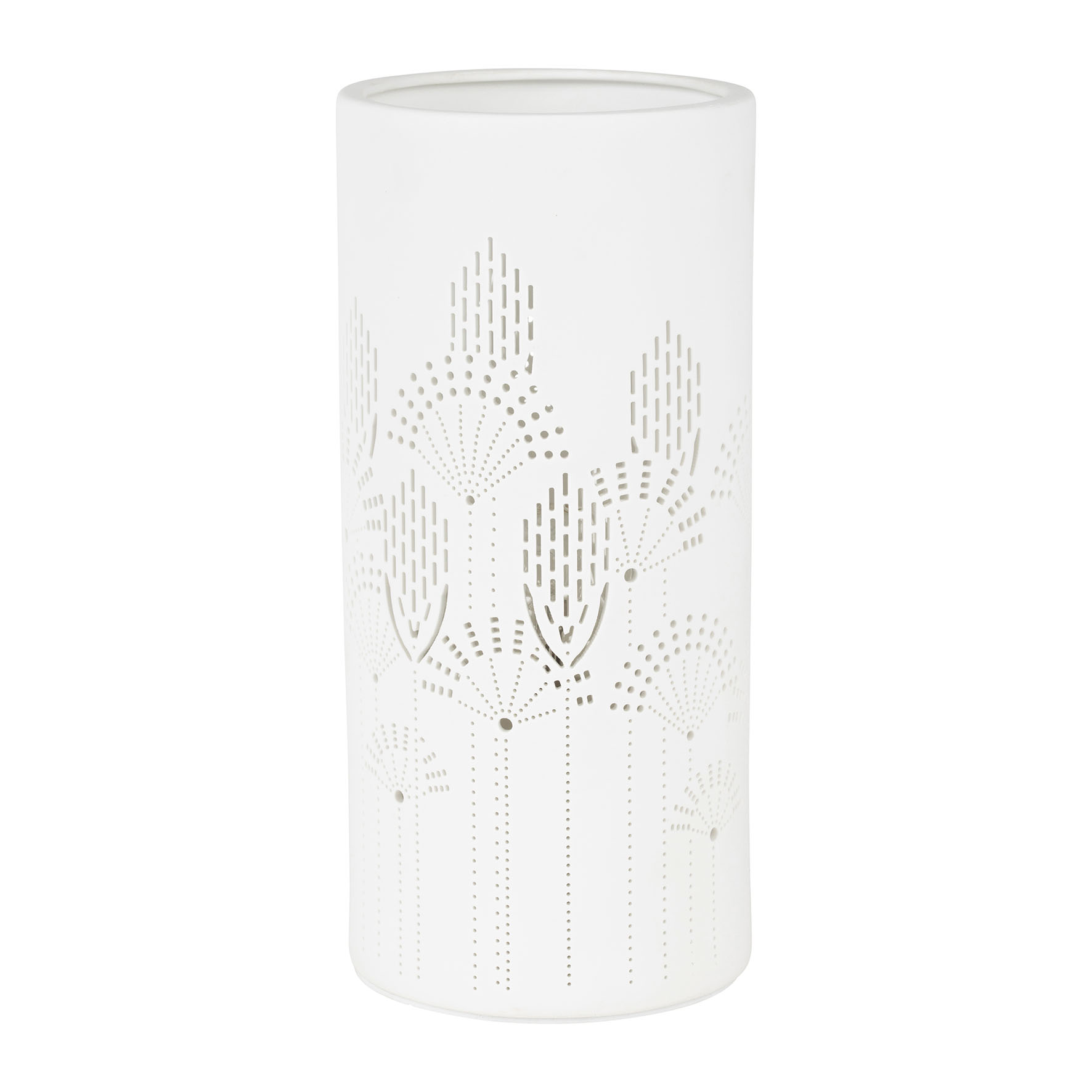 Lampe porcelaine blanche décorative ajourée à poser - Sevent\'s