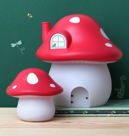 Petite veilleuse champignon rouge - A Little lovely Company : LLHOWH69
