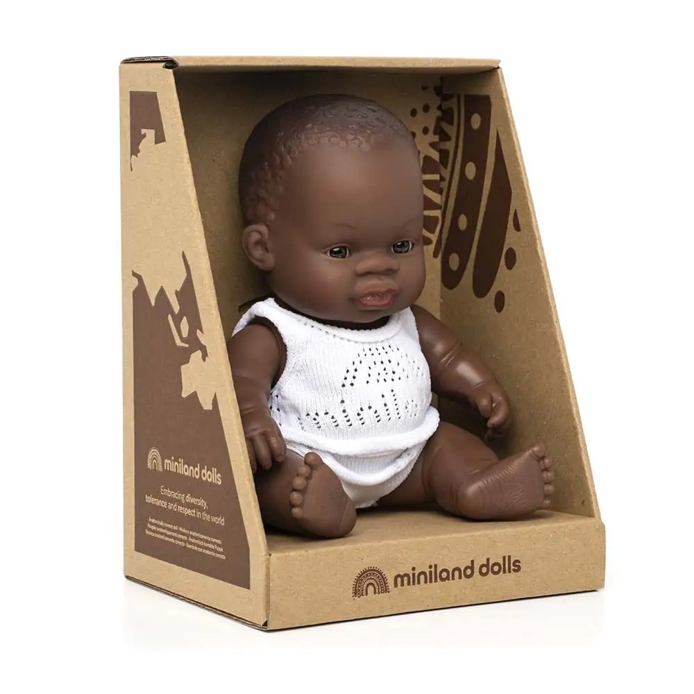 Poupee fille africaine 21 cm miniland