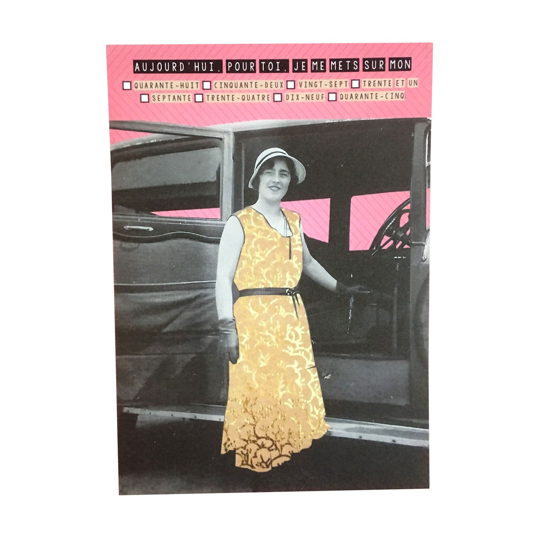 Carte postale Vintage - Aujourd\'hui pour toi je me mets...