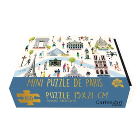 Mini Puzzle Plan de Paris Illustré - 100 pièces