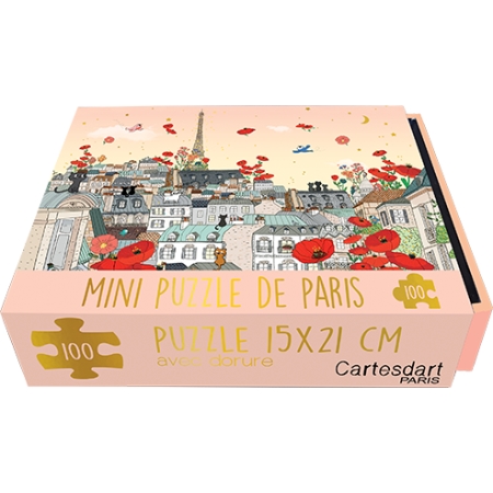 Mini Puzzle de Paris Coquelicots - 100 pièces