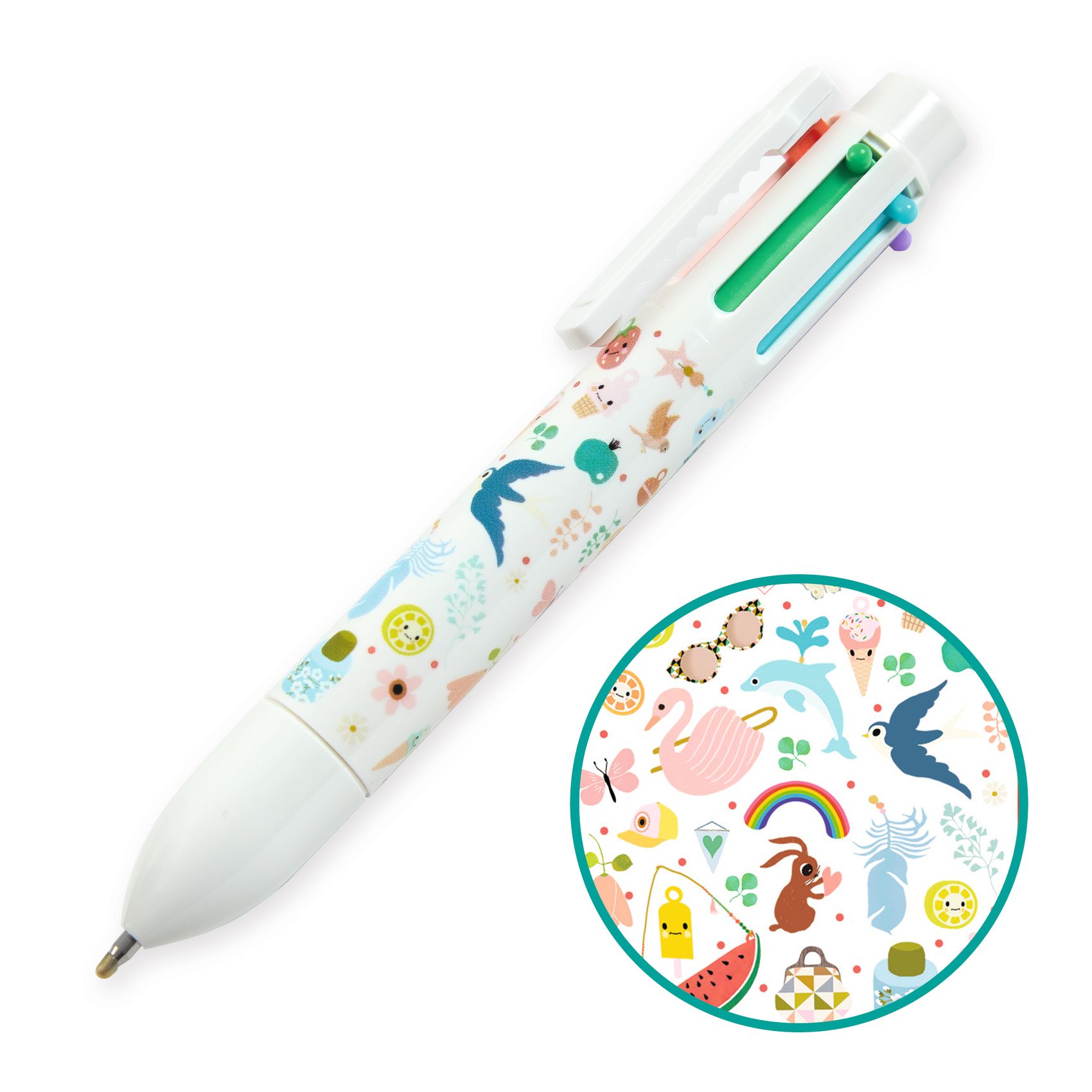Stylo gel 6 couleurs - Rainbow Tinou
