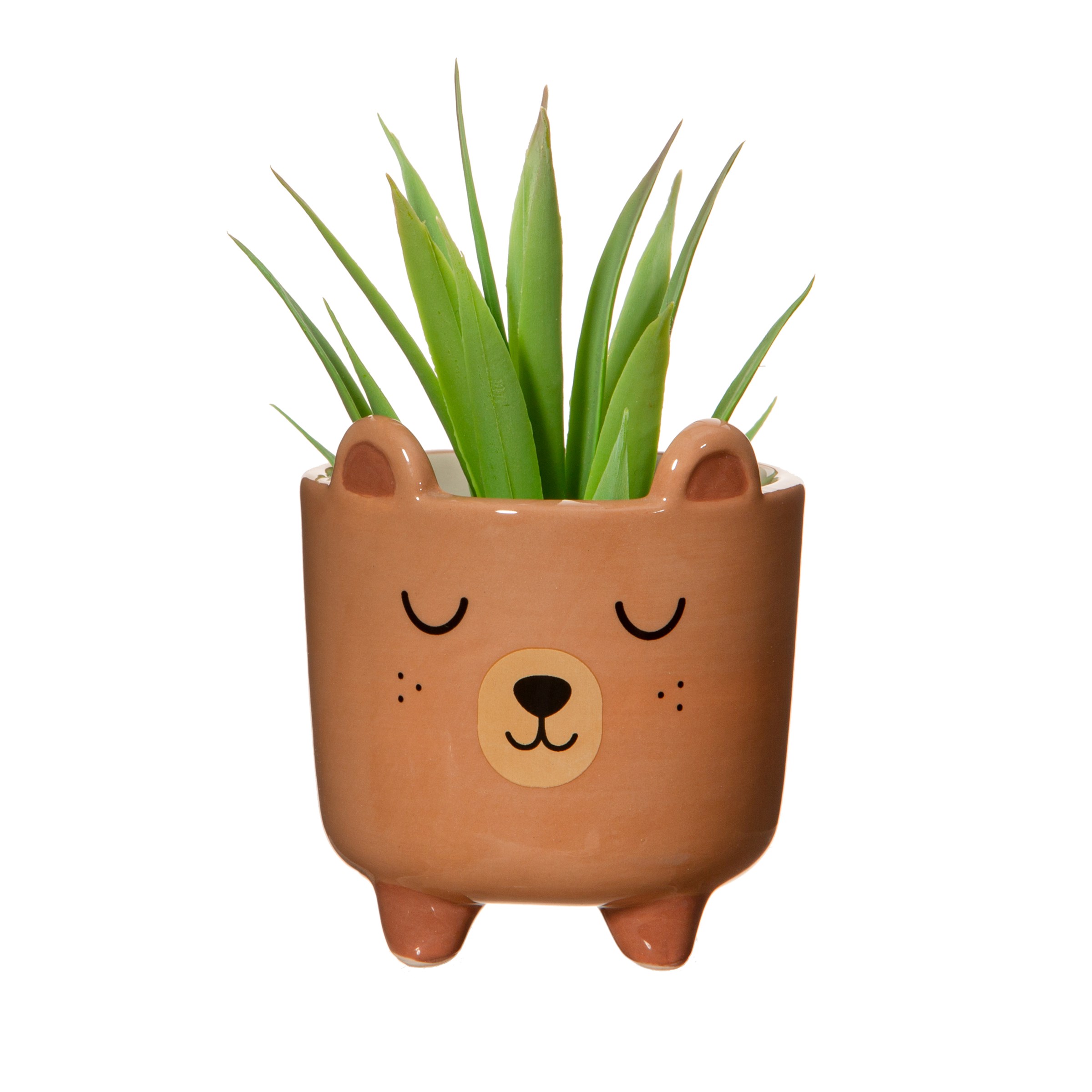 Petit cache-pot sur pied - Ourson