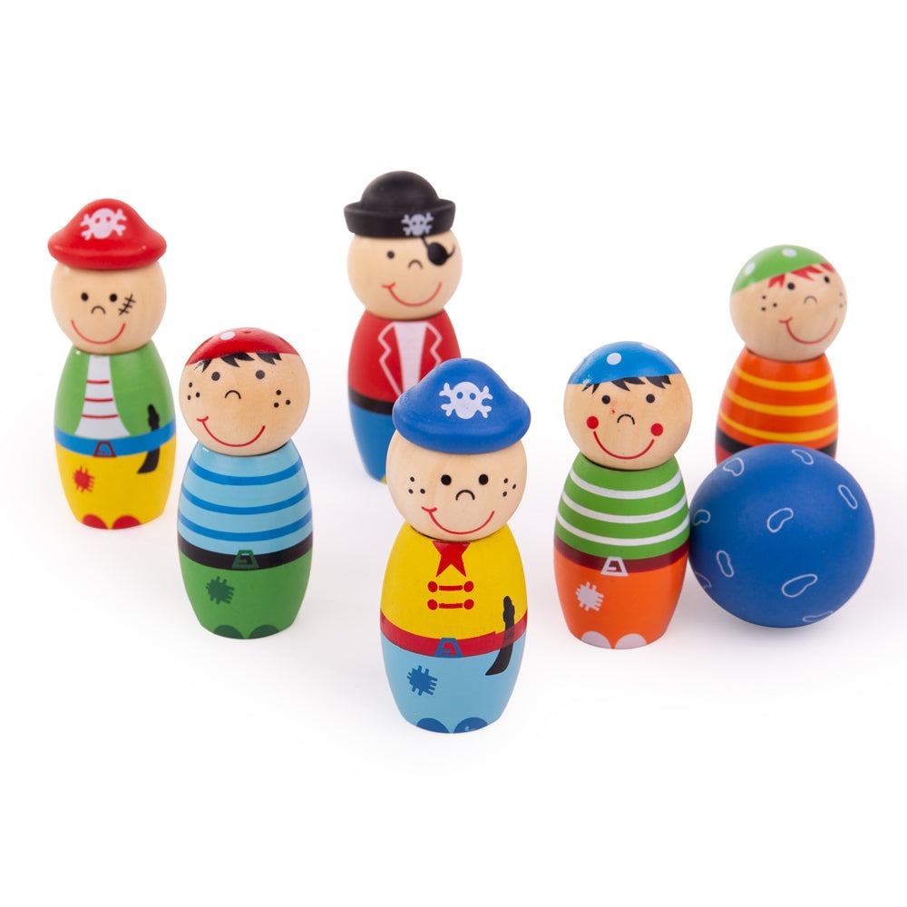Jeu de Quilles en bois Pirates - Dès 2 ans