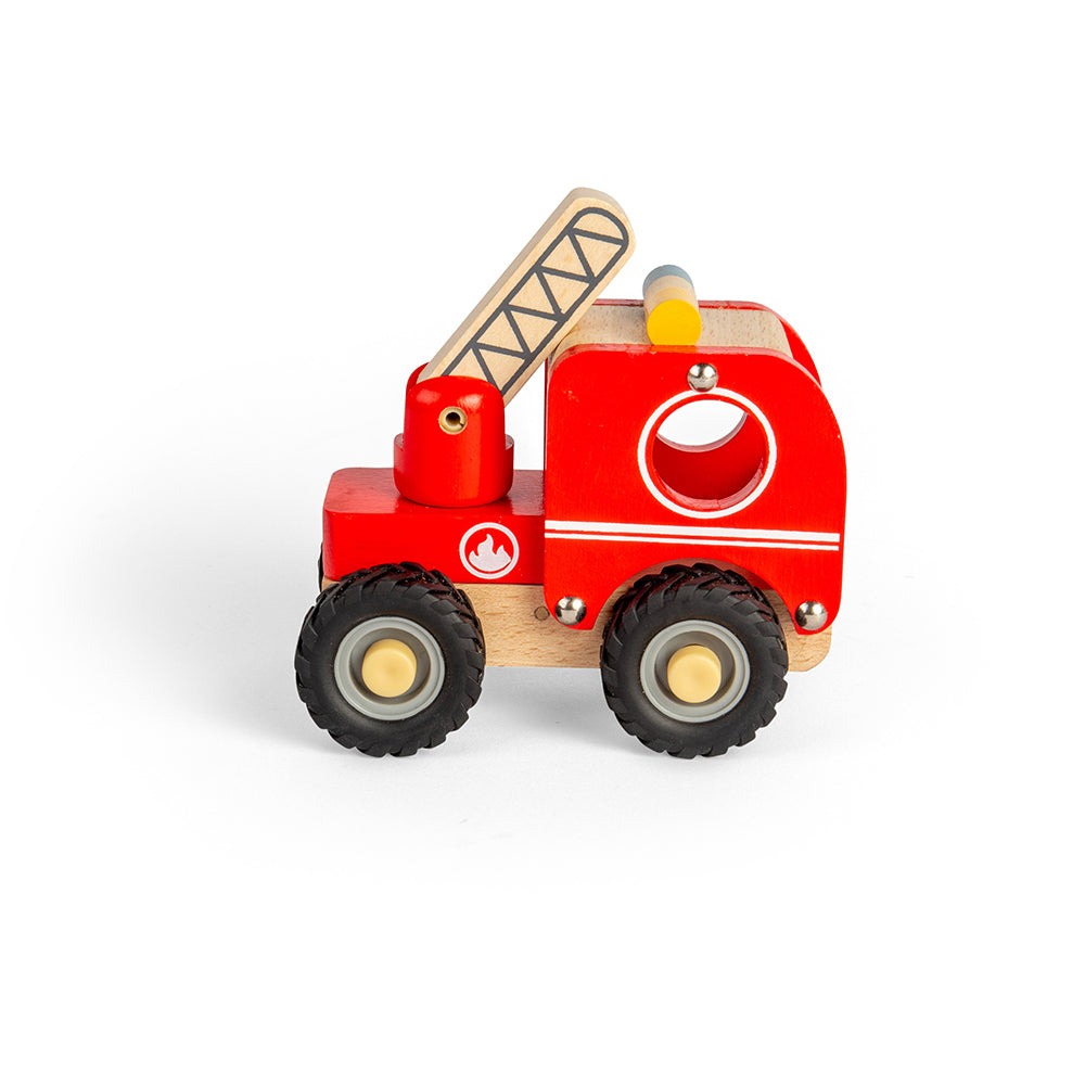 Jouet en bois - Camion de Pompier - Dès 1 an
