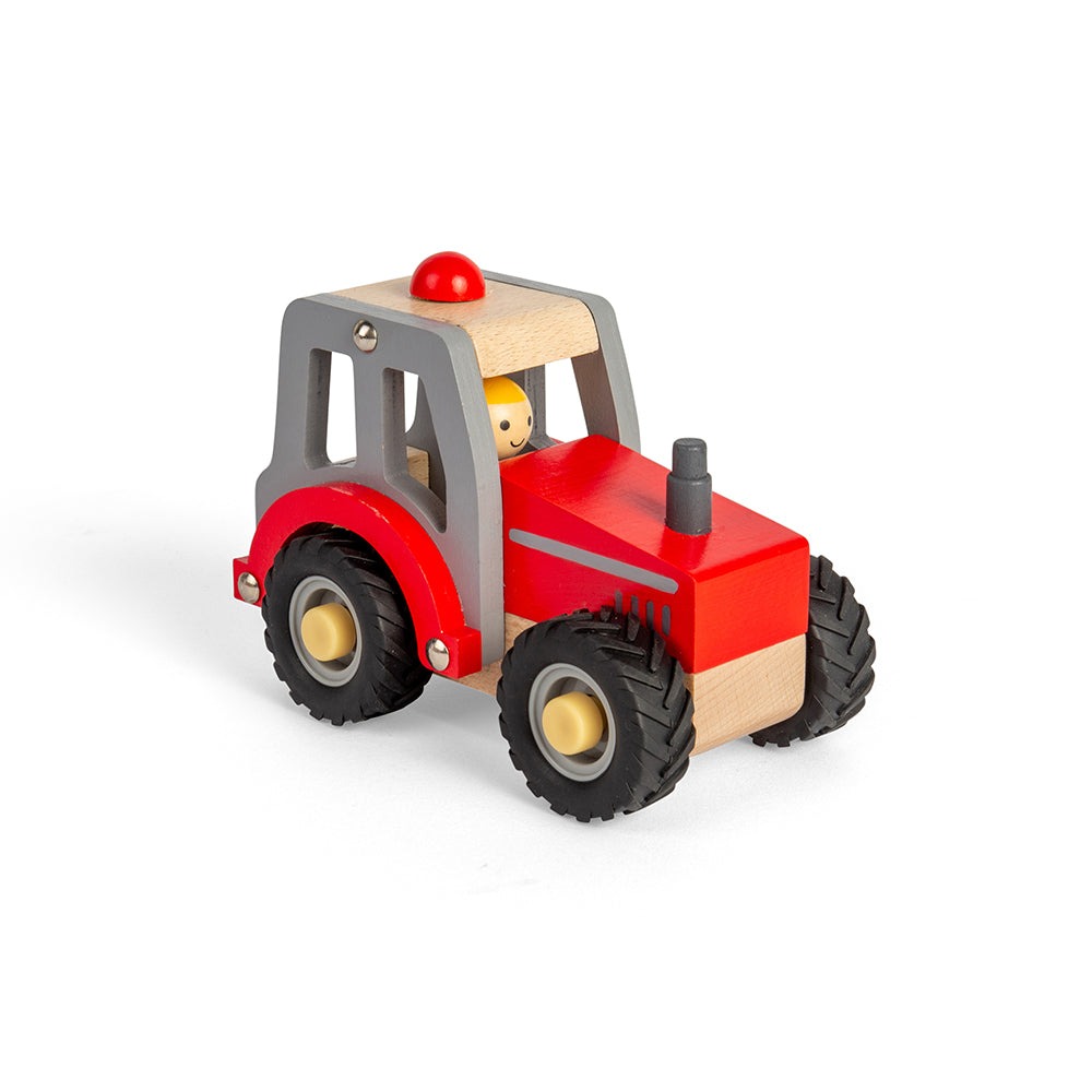 Jouet en bois - Tracteur Rouge - Dès 1 an