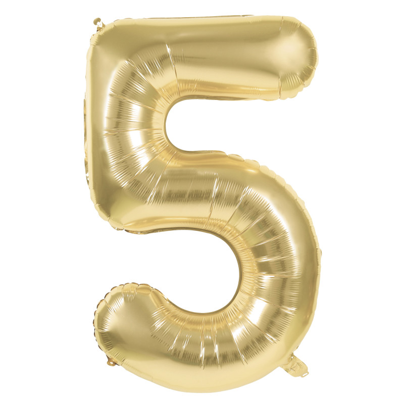 ballon-mylar-chiffre-5-or-86cm
