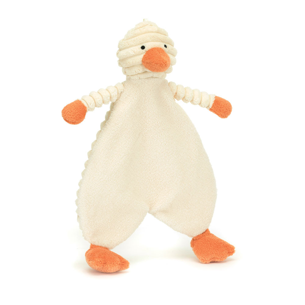 Doudou plat bébé Jellycat Canard - Cordy Roy Baby Duckling Comforter SRS4DK 22cm