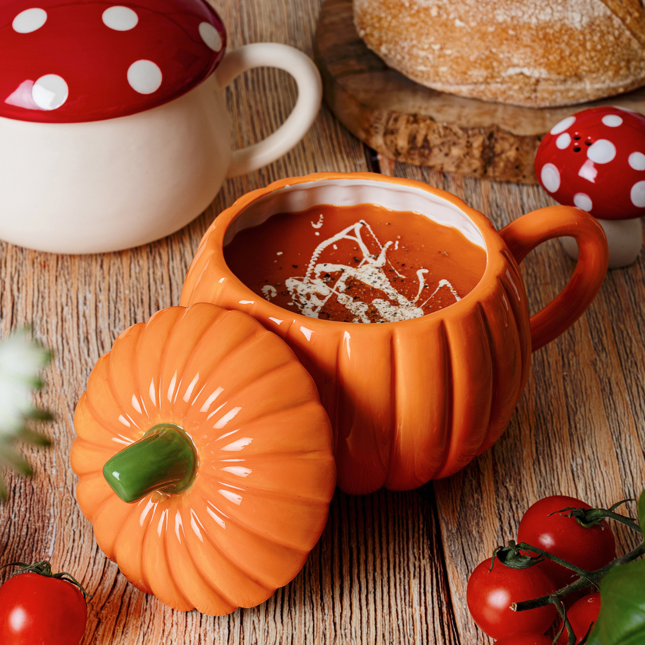 Bol à Soupe Citrouille avec Couvercle