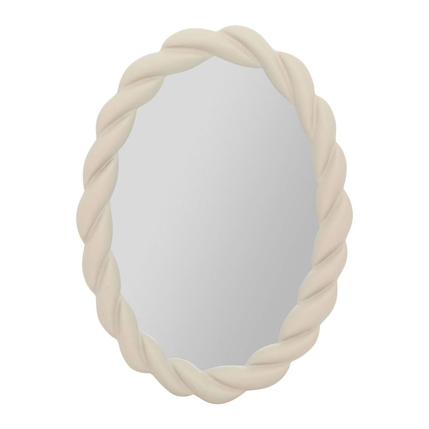 Miroir Ovale Romantique Écru