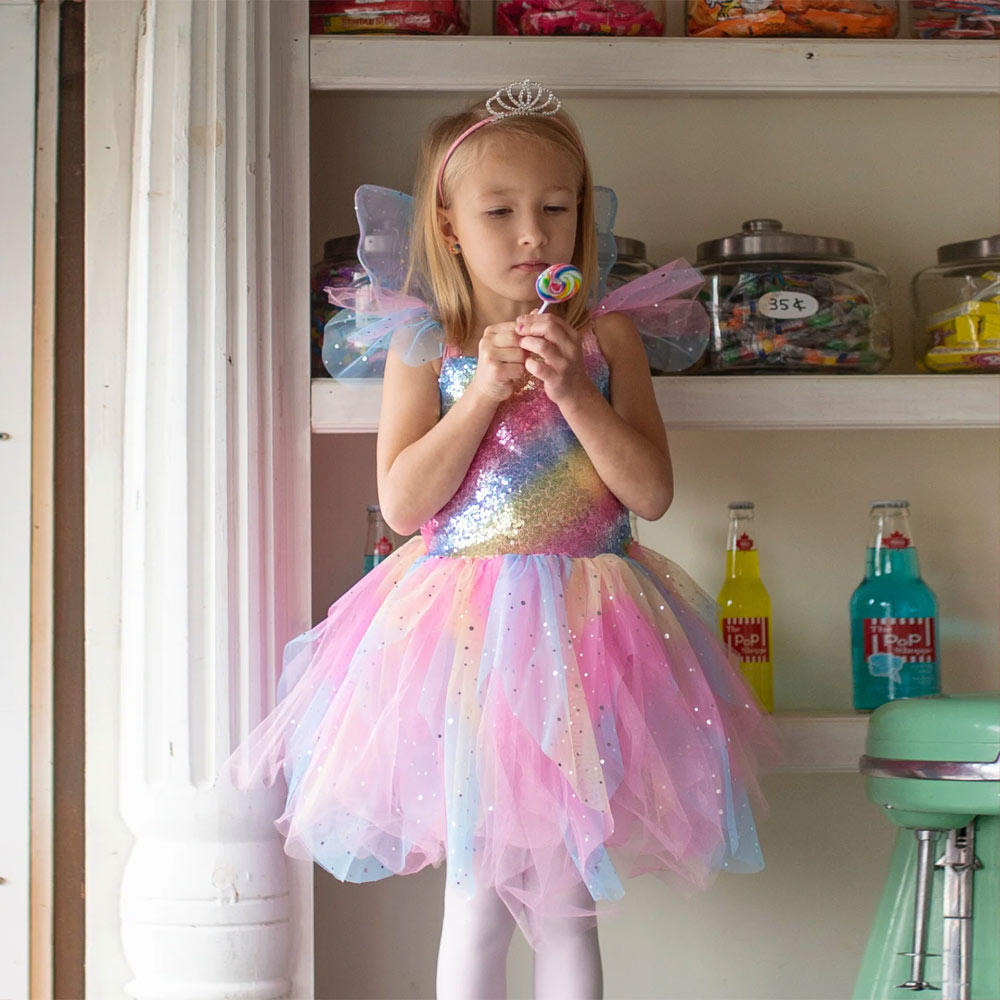 Déguisement enfant Robe de Fée Arc en Ciel 3/4 ans