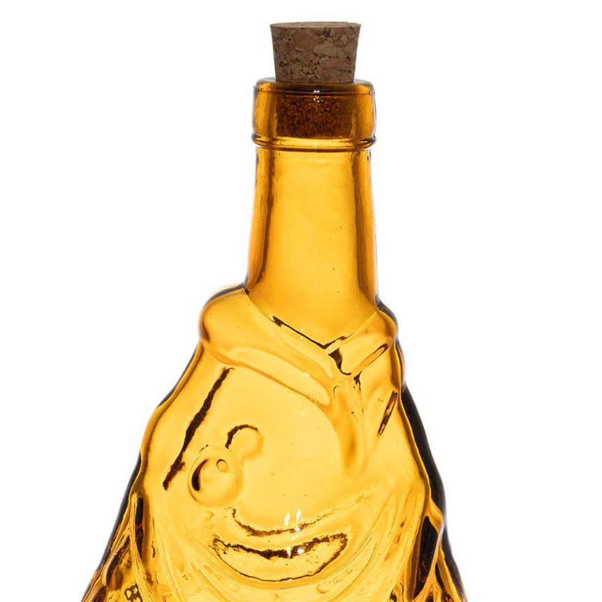 Bouteille en verre Poisson 1L – Orange Ocré