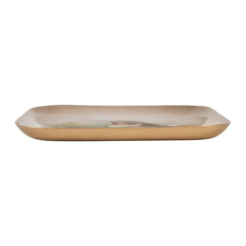 Plateau Métal Colibri multicolore 16cm