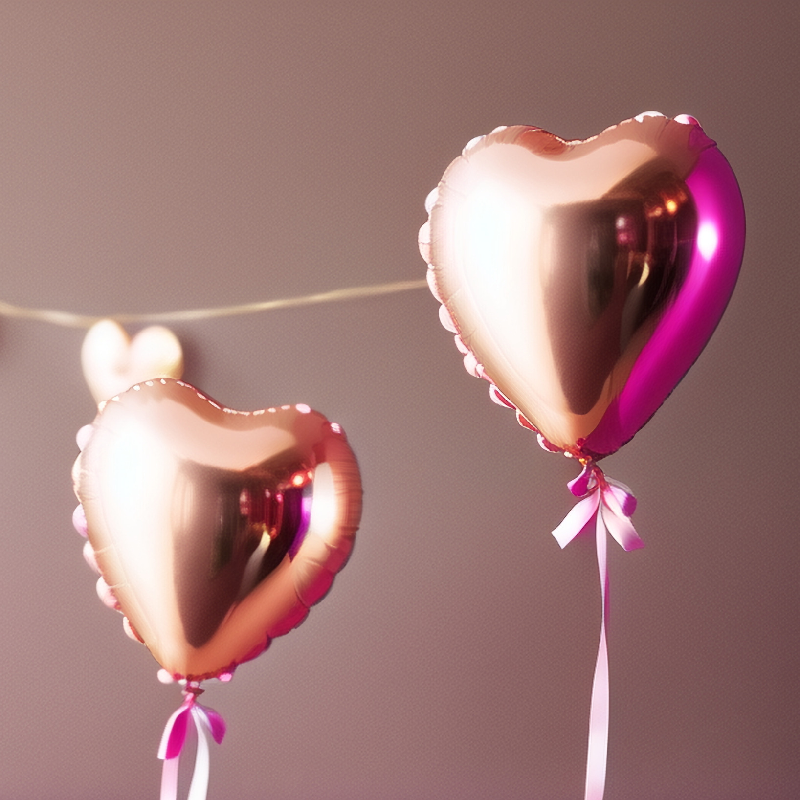 Ballon aluminium Coeur Rose Gold - 45 cm