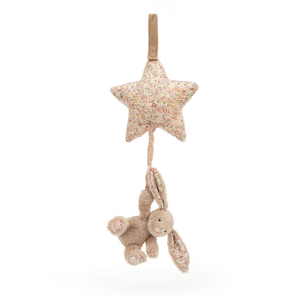 Peluche Jellycat Musicale lapin beige Liberty - Blossom Bea Beige Bunny Musical Pull 30cm BAMS4BLBN