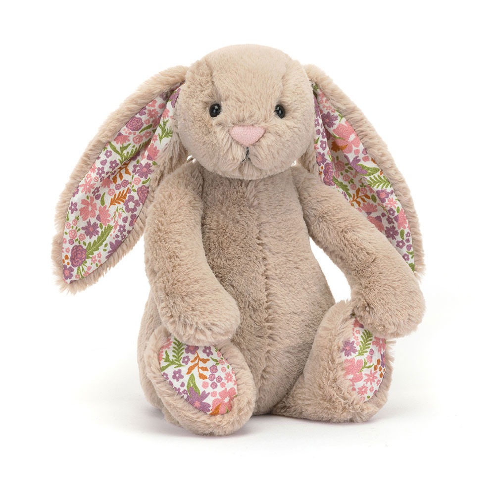 Peluche Jellycat Lapin Beige Liberty Pétale - Blossom Beige Bunny Petal - Small BPS6BM 18cm