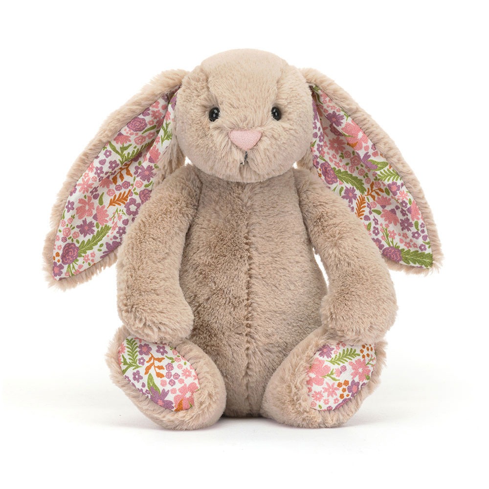 Peluche Jellycat Lapin Beige Liberty Pétale - Blossom Beige Bunny Petal - Small BPS6BM 18cm