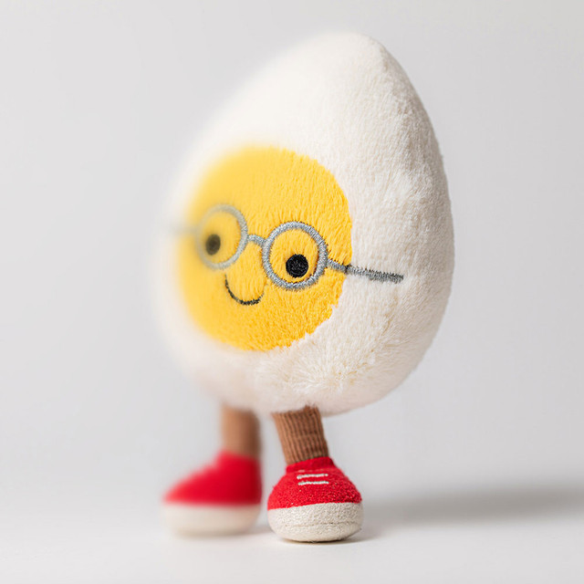 Peluche Jellycat Oeuf dur Geek – Amuseable Boiled Egg Geek - Small A6BEG 14 cm