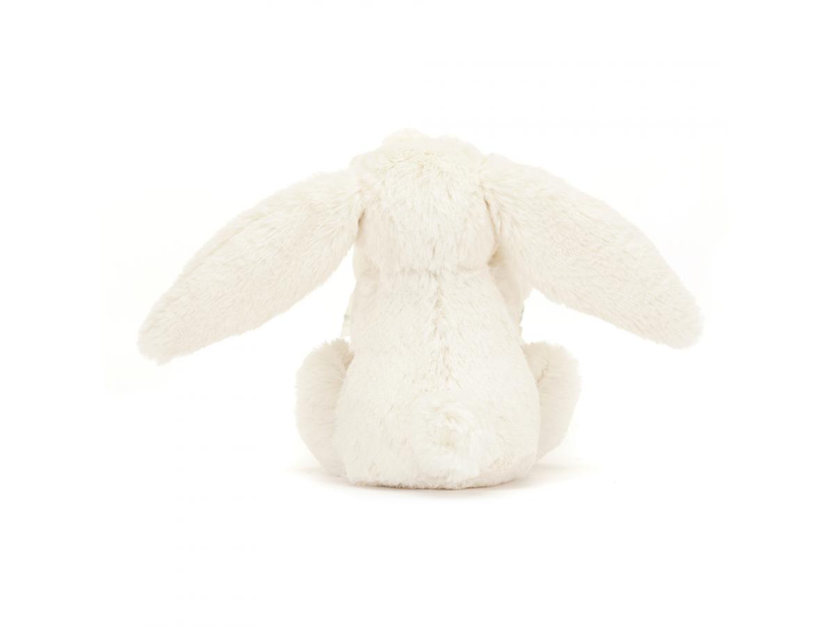 Doudou plat bébé Jellycat Lapin Blanc Crème - Bashful Cream Bunny Soother - STH4BC - 34 cm