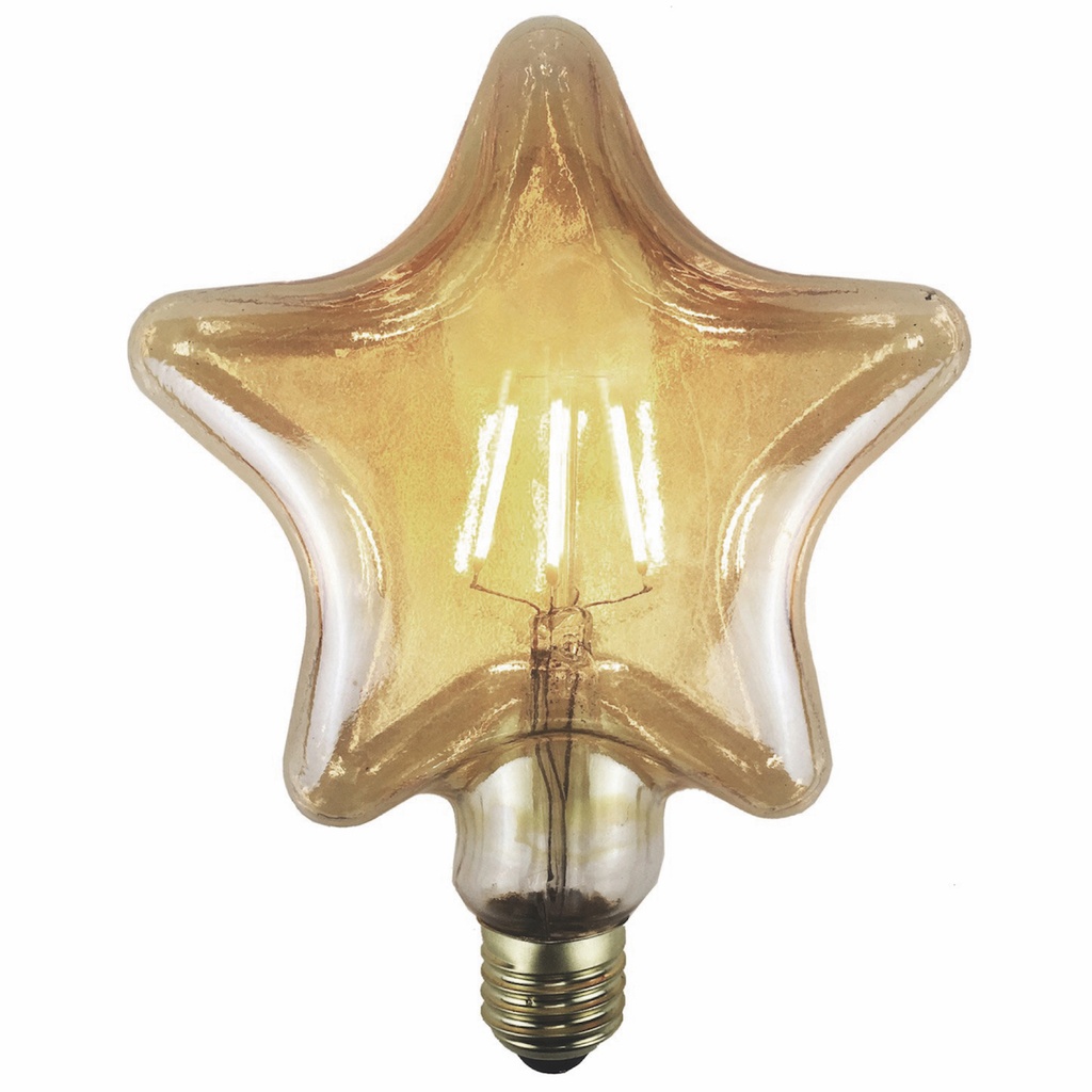 Ampoule LED décorative Etoile Ambre - 4W E27