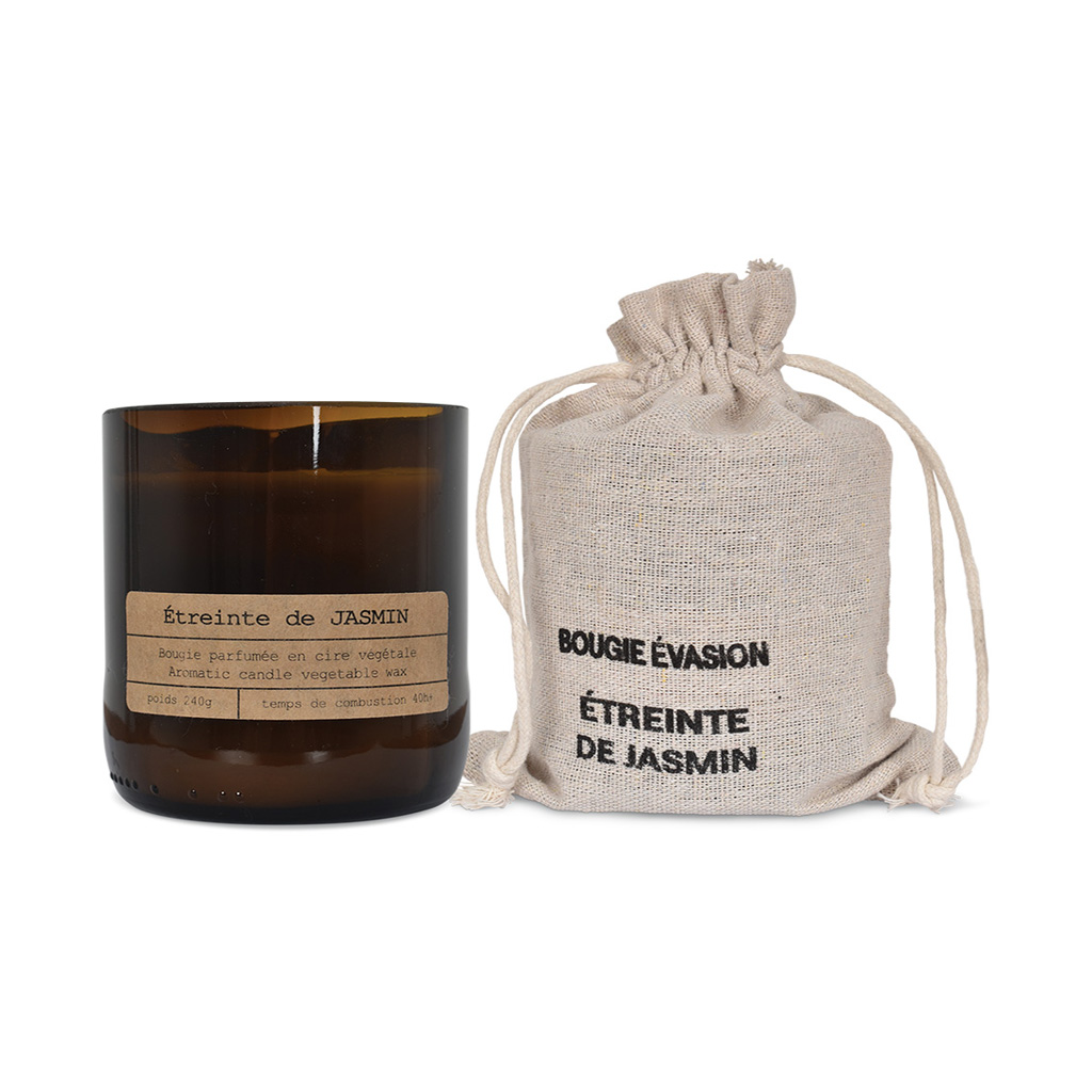 Bougie apothicaire relaxante au Jasmin