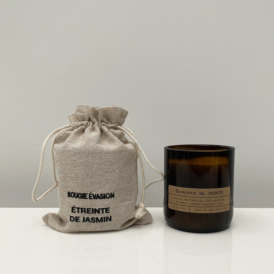 Bougie apothicaire relaxante au Jasmin