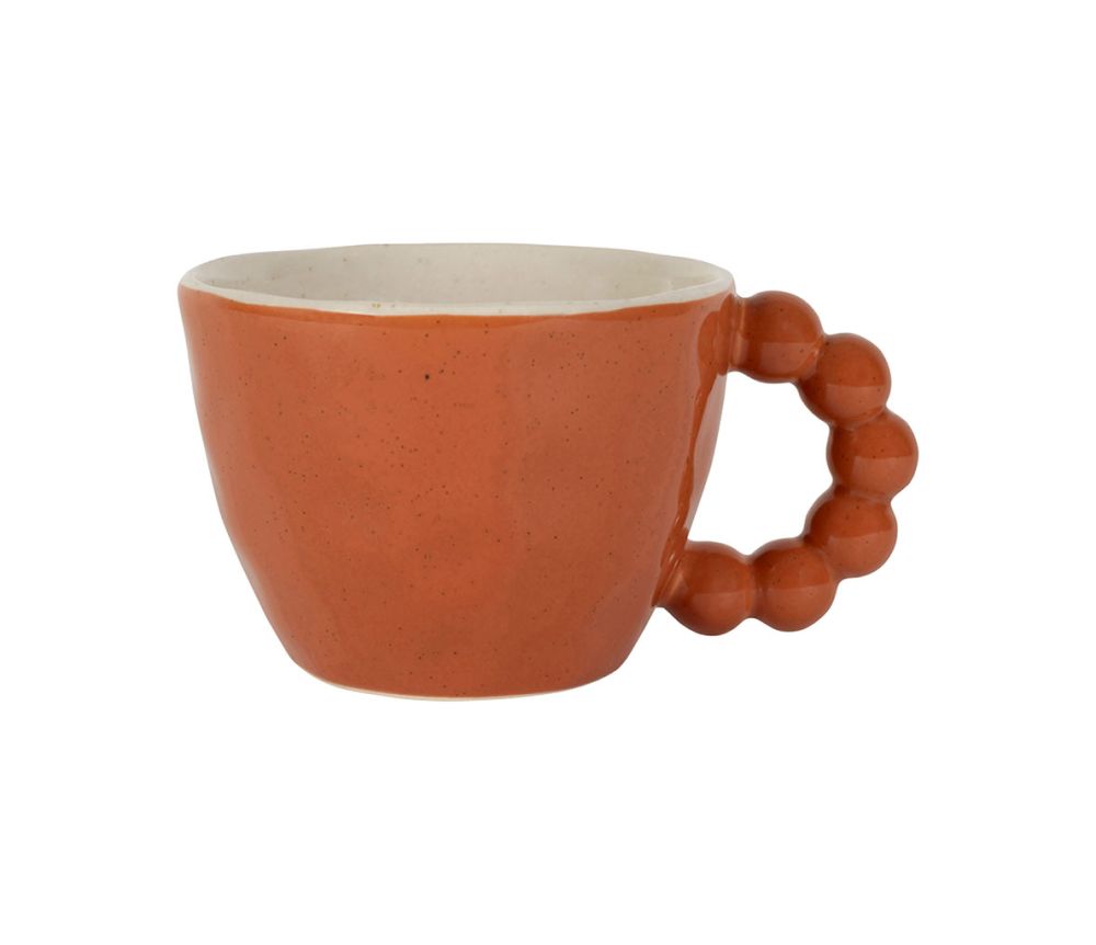 Tasse en Grès Organic avec anse perlée 25 cl - Terracotta