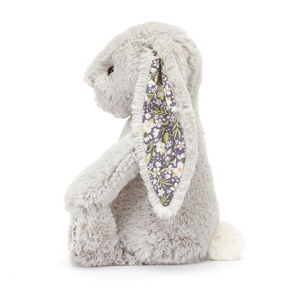 Peluche Jellycat Lapin Gris Liberty Bloom - Blossom Silver Bunny Bloom - Medium BPM3BJ 31cm