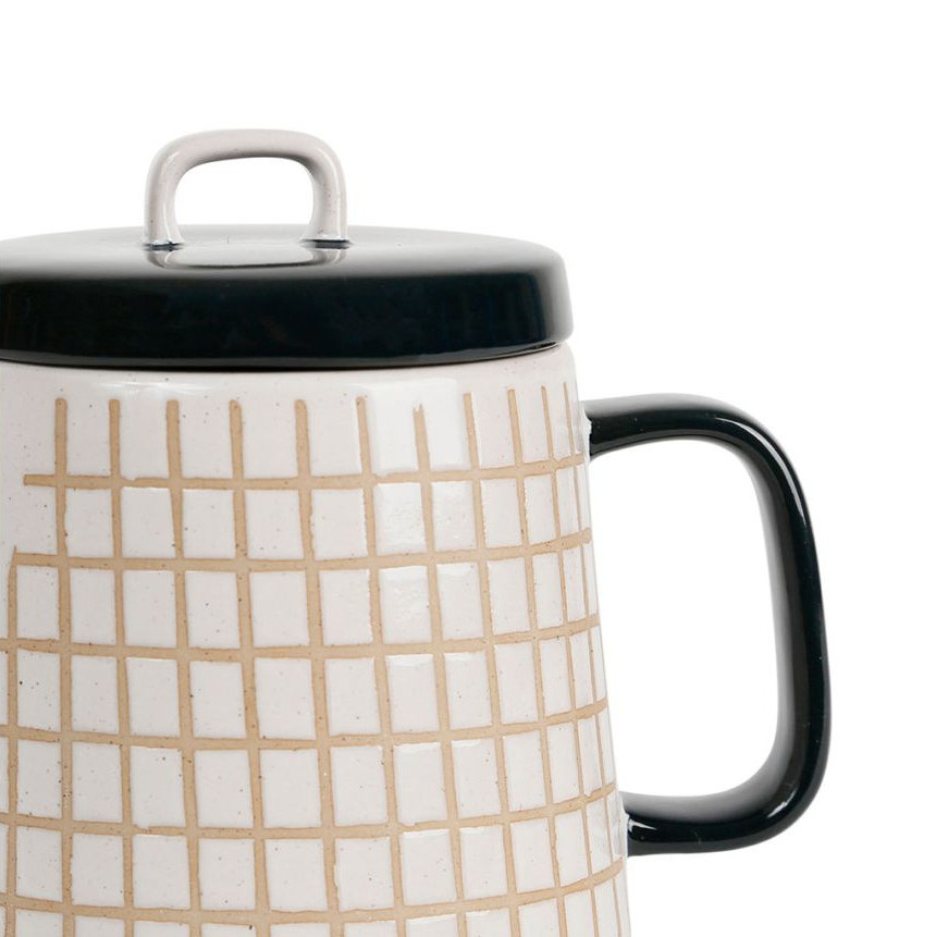Théière Céramique Petits Carreaux 1,2l