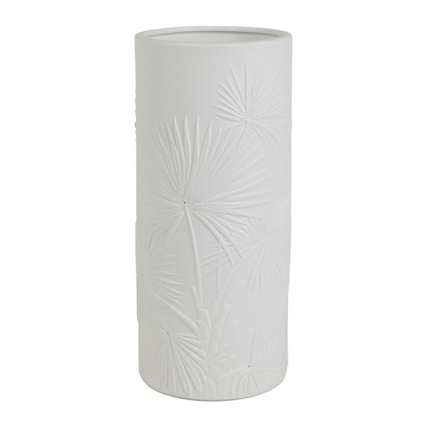 Lampe porcelaine blanche décorative ajourée à poser - Nomadéa - 28cm