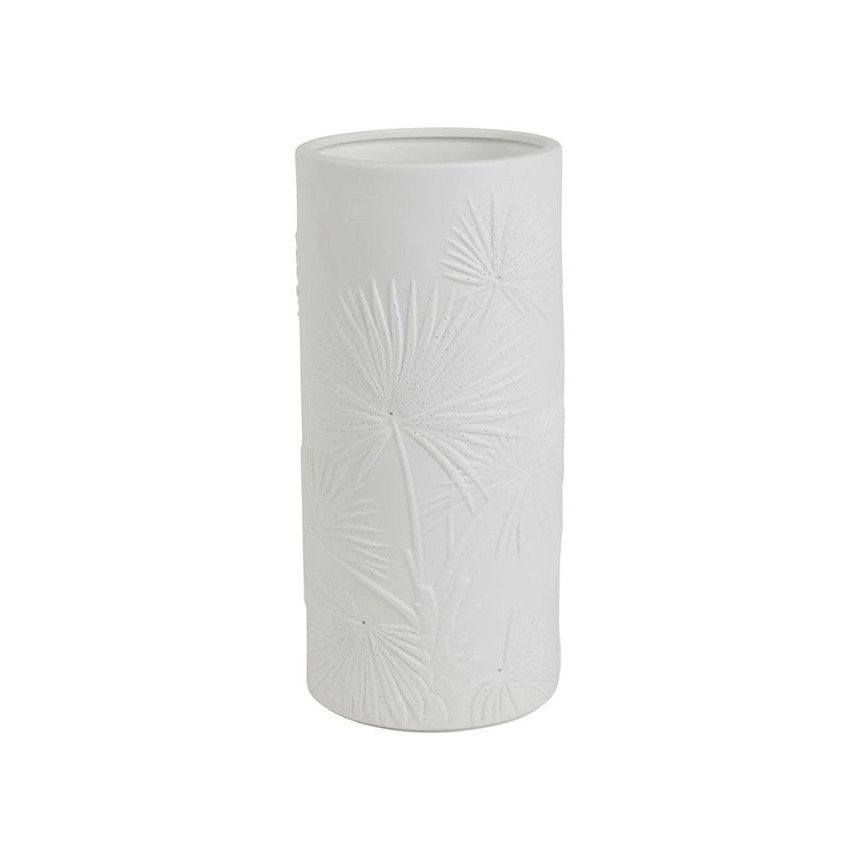 Lampe porcelaine blanche décorative ajourée à poser - Nomadéa - 24cm