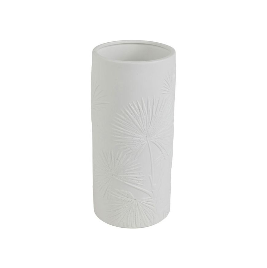 Lampe porcelaine blanche décorative ajourée à poser - Nomadéa - 24cm