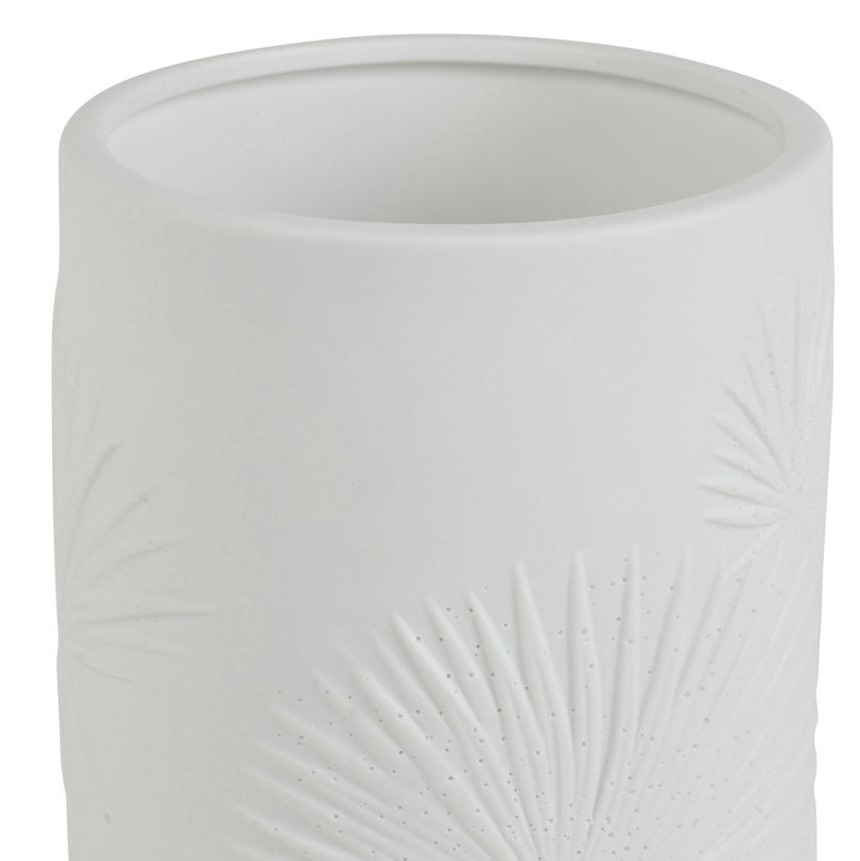 Lampe porcelaine blanche décorative ajourée à poser - Nomadéa - 24cm