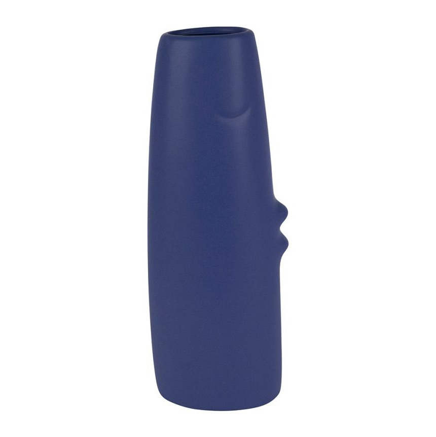 Vase Bisou Indigo et Ecru en céramique - Lot de 2