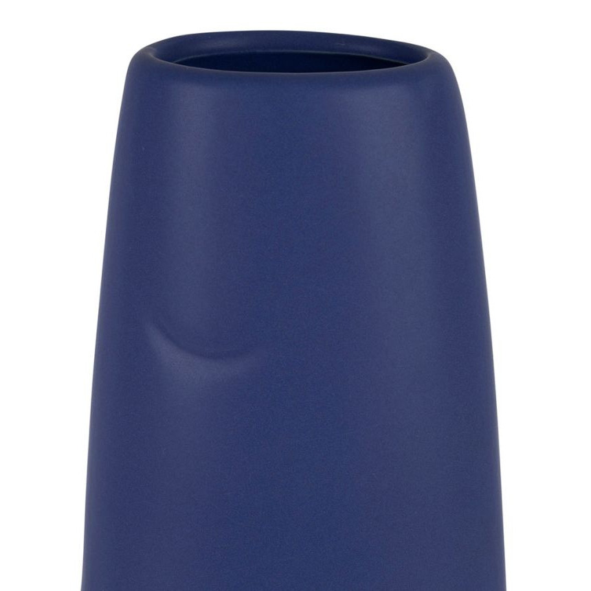 Vase Bisou Indigo et Ecru en céramique - Lot de 2