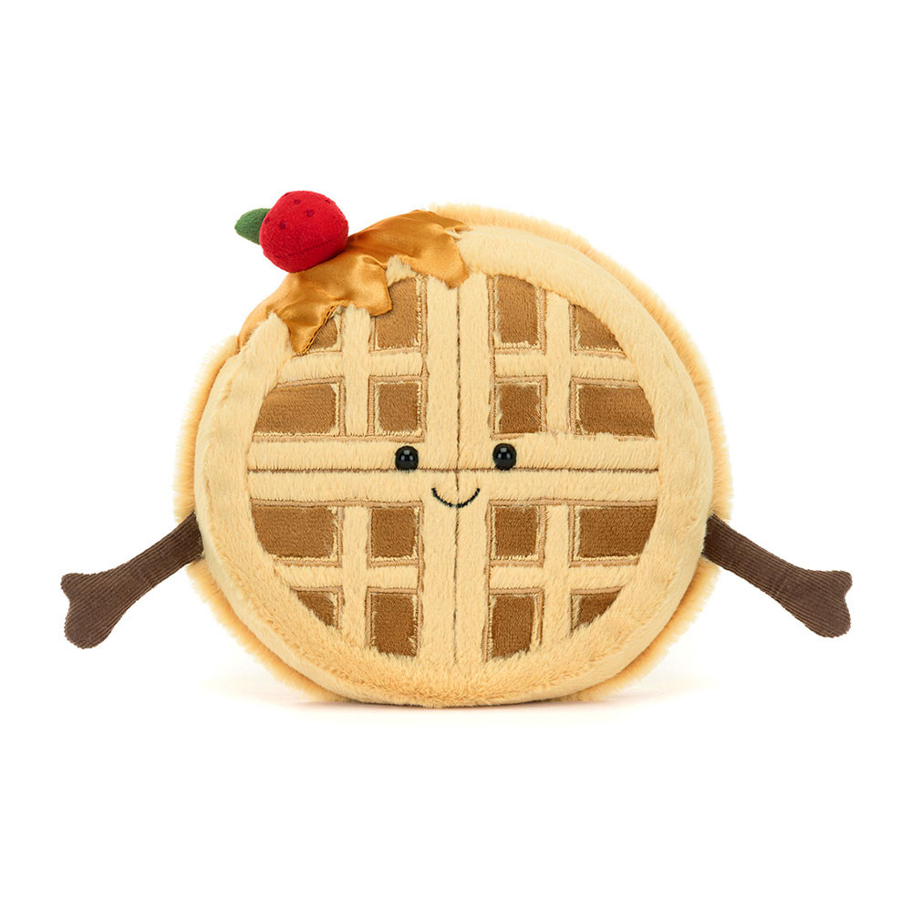 Peluche Jellycat Gaufre Ronde - Amuseables Rene Waffle A2WFL 14cm